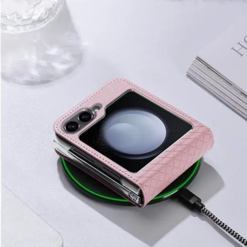 Кожен кейс Dux Ducis BRIL, За Samsung Galaxy Z Flip6, Розов