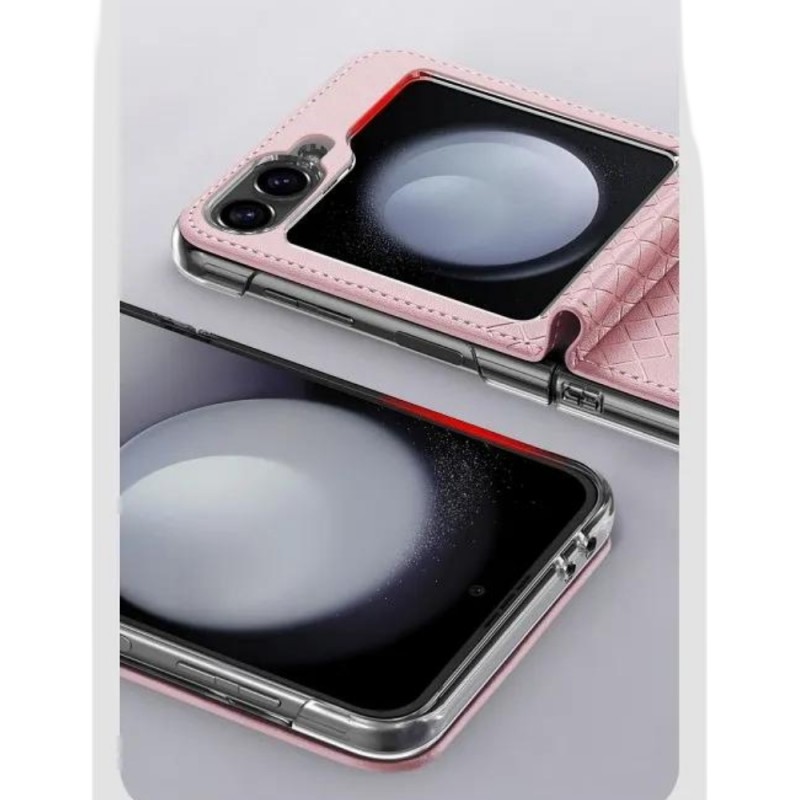 Кожен кейс Dux Ducis BRIL, За Samsung Galaxy Z Flip6, Розов