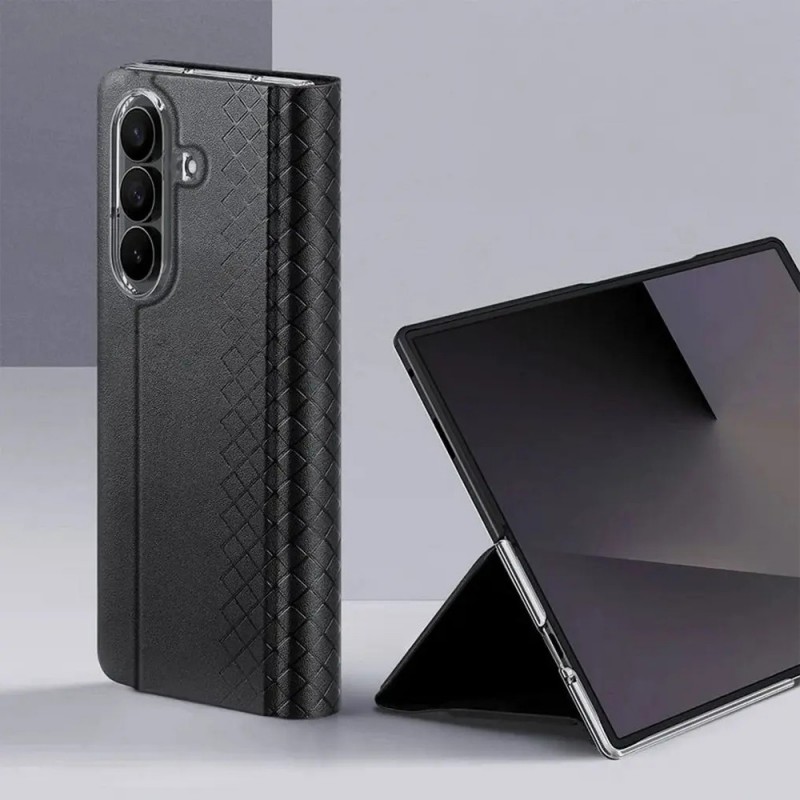 Кожен кейс Dux Ducis BRIL, За Samsung Galaxy Z Fold8 Ultra, черен