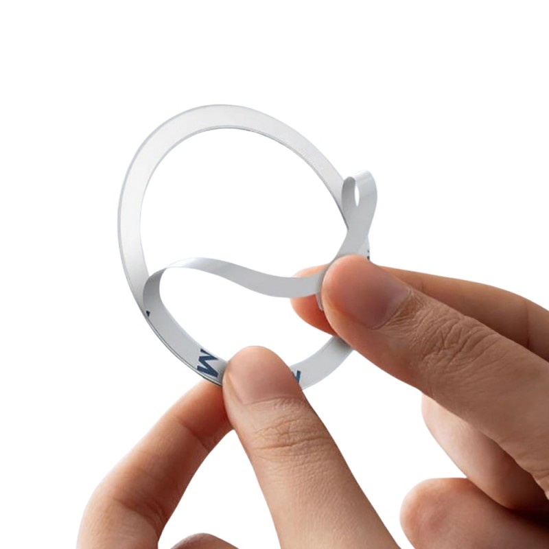 MagSafe Magnetic кръгъл ринг-стикер, съвместим с MagSafe аксесоари, Сребрист