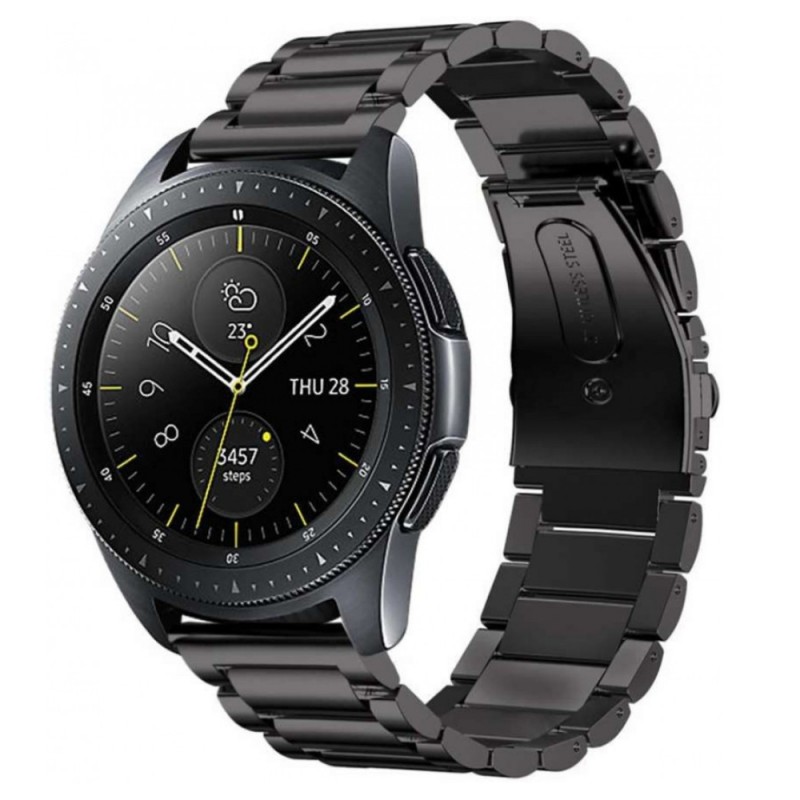Метална каишка bSmart универсална за часовник Samsung, Huawei и др., 22mm, Черна