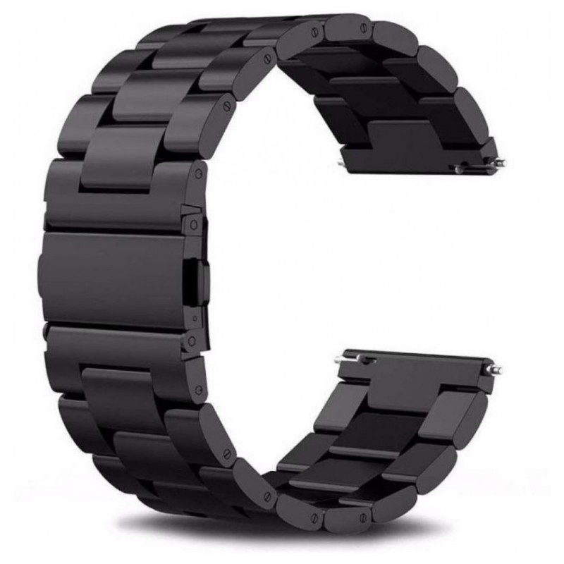 Метална каишка bSmart универсална за часовник Samsung, Huawei и др., 22mm, Черна