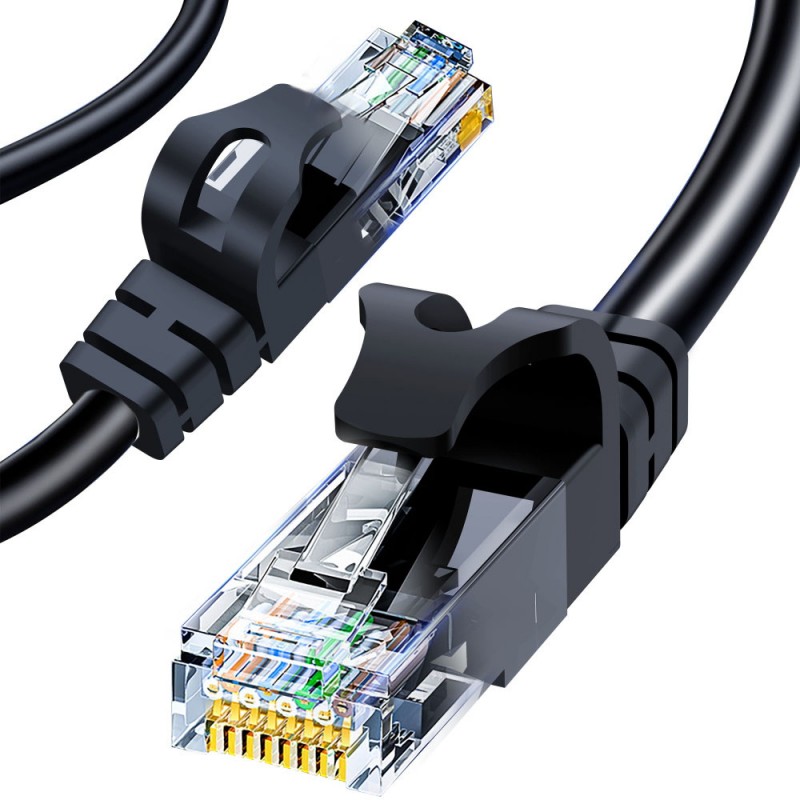Мрежови лан кабел XO GB007 RJ45 CAT6, 1.0м, Черен