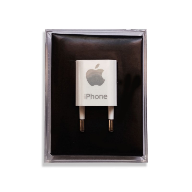Мрежово зарядно устройство комплект bSmart Hi-Copy в кутия 220V, За iPhone 3/4/4G, Бял