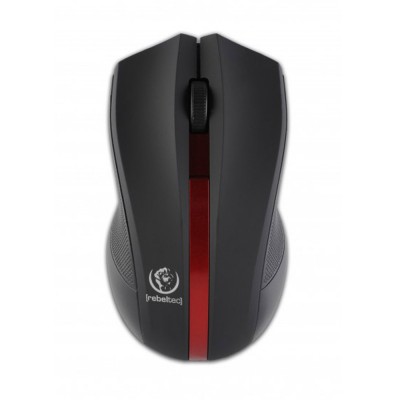 Оптична безжична мишка Rebeltec Galaxy, Черна/Червено