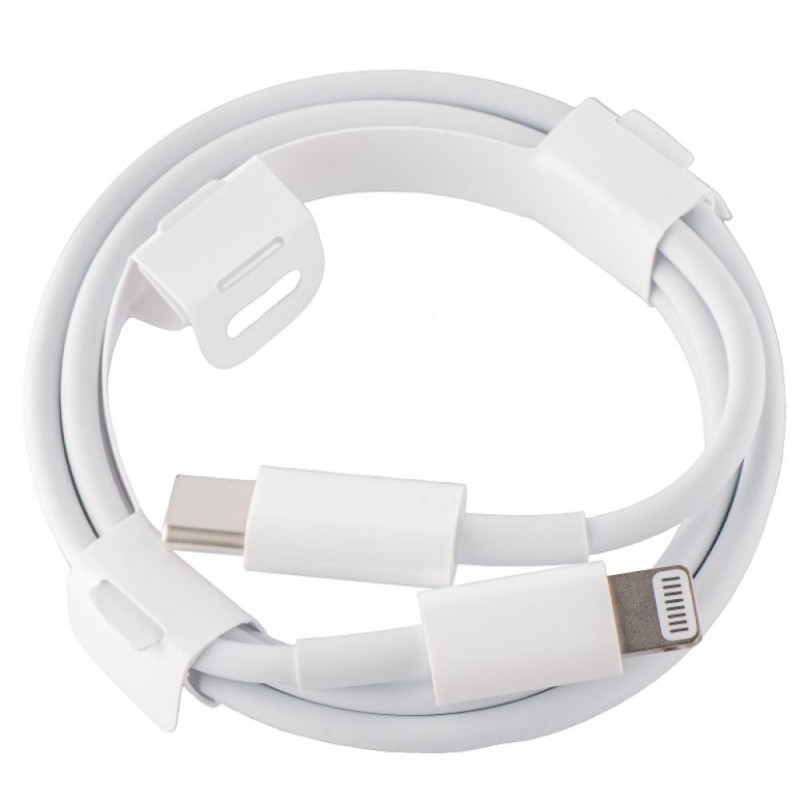 Оригинален кабел Apple Lightning-Type C A2249, 1м, 96W, 4.7A, в плик, Бял