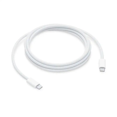Оригинален кабел Apple USB-C - USB-C, 240W плетен, 2м, в кутия, Бял