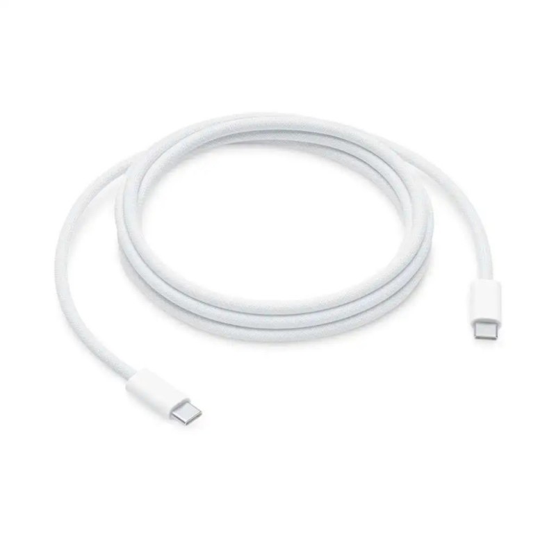 Оригинален кабел Apple USB-C - USB-C, 240W плетен, 2м, в кутия, Бял
