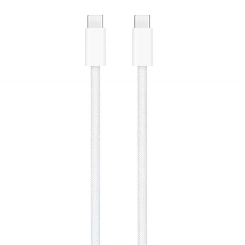 Оригинален кабел Apple USB-C - USB-C, 240W плетен, 2м, в кутия, Бял