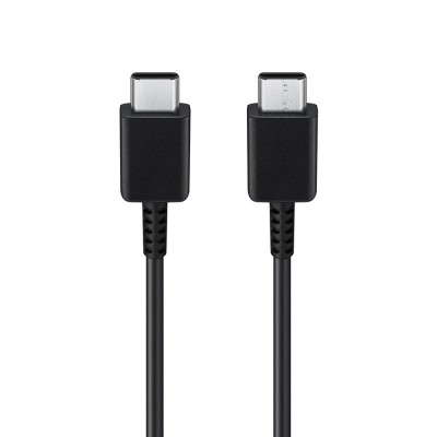 Оригинален кабел Samsung USB-C - USB-C, EP-DA705BBE, 1м, 3A, в плик, Черен