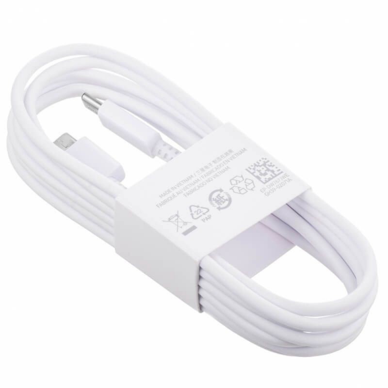 Оригинален кабел Type C-Type C Samsung EP-DW767JWE, 25W, 1.8м, 3A, в плик, Бял