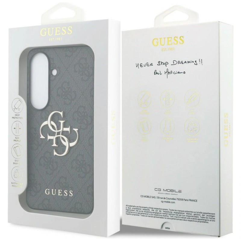 Оригинален кейс Guess 4G Big Metal Logo за Samsung Galaxy S26, черен