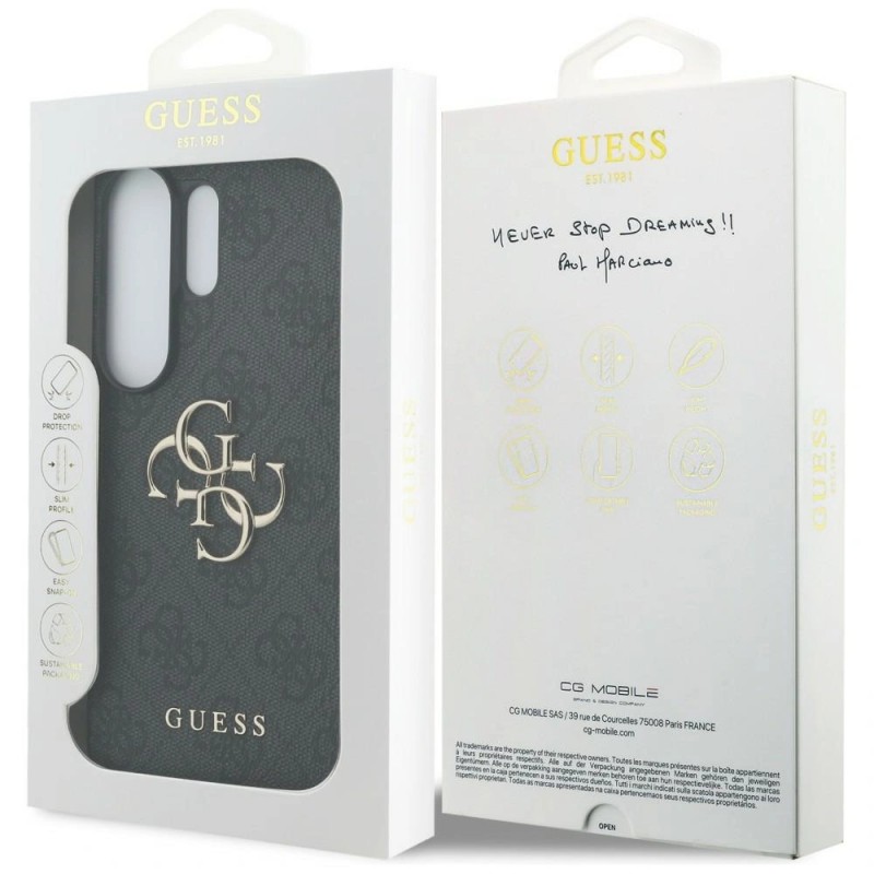 Оригинален кейс Guess 4G Big Metal Logo за Samsung Galaxy S26 Ultra, черен