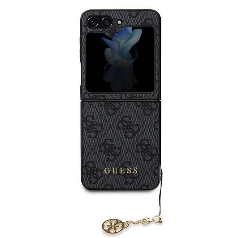 Оригинален кейс Guess 4G Charms Collection, За Samsung Galaxy Z Flip5 5G, Черен