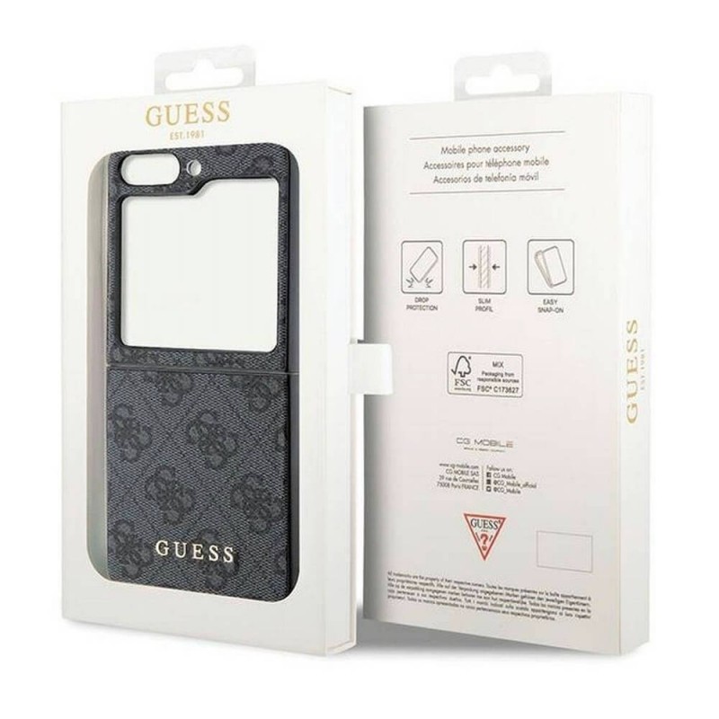 Оригинален кейс Guess 4G Charms Collection, За Samsung Galaxy Z Flip5 5G, Черен