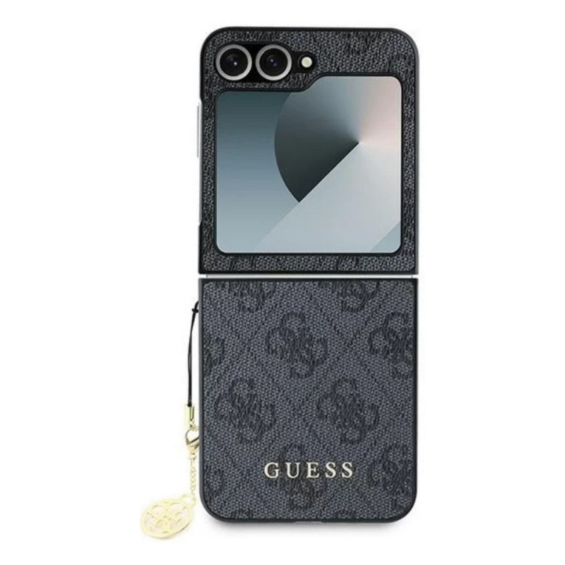 Оригинален кейс Guess 4G Charms Collection, За Samsung Galaxy Z Flip6, Черен