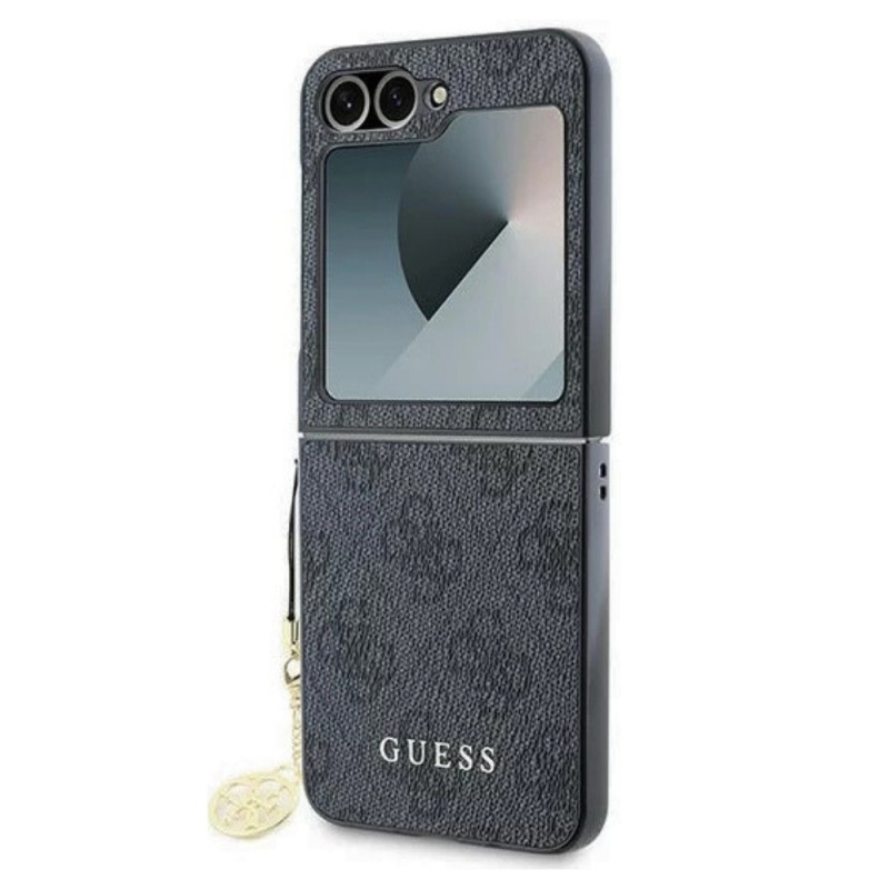 Оригинален кейс Guess 4G Charms Collection, За Samsung Galaxy Z Flip6, Черен