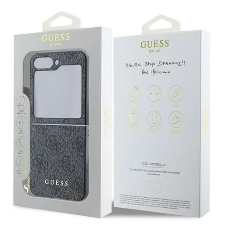 Оригинален кейс Guess 4G Charms Collection, За Samsung Galaxy Z Flip6, Черен