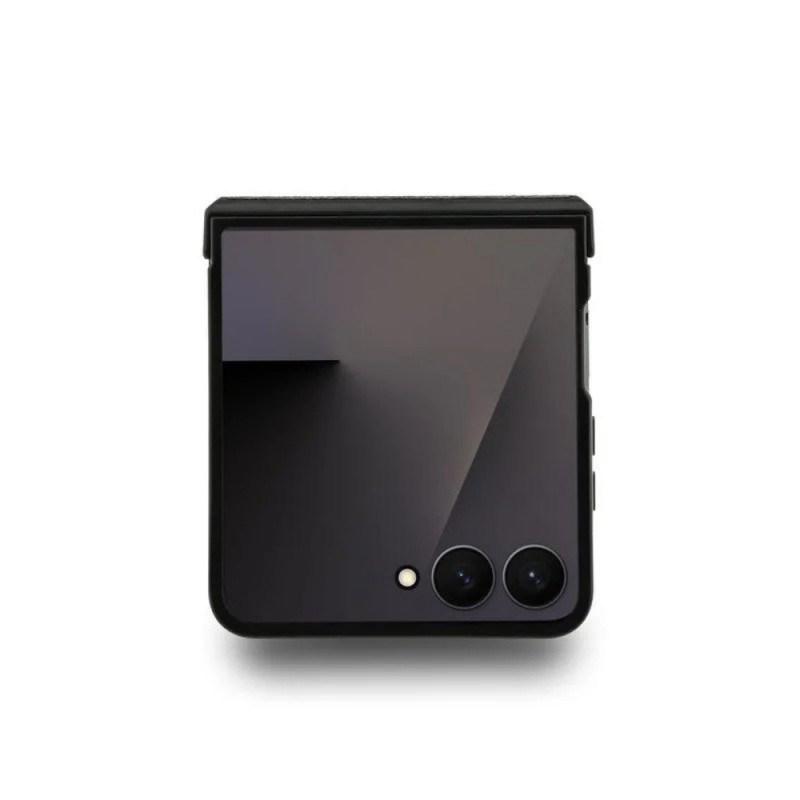 Оригинален кейс Guess 4G Ring Classic Logo MagSafe, За Samsung Galaxy Z Flip7, Черен