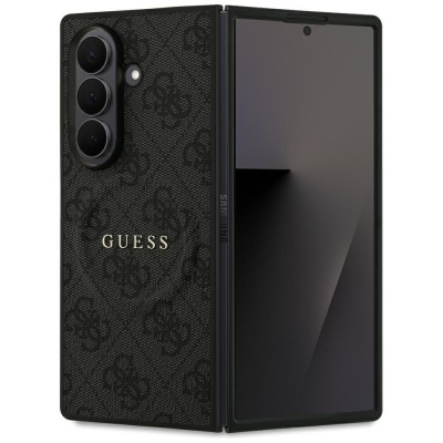 Оригинален кейс Guess 4G Ring Classic Logo MagSafe, За Samsung Galaxy Z Fold7, Черен