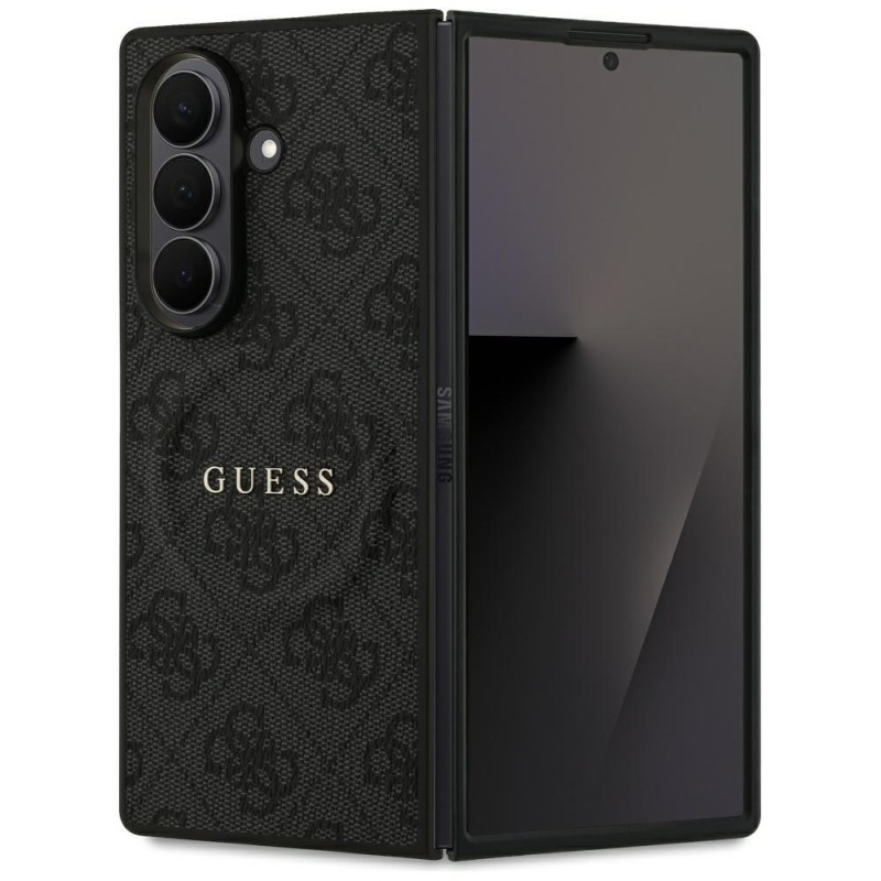 Оригинален кейс Guess 4G Ring Classic Logo MagSafe, За Samsung Galaxy Z Fold7, Черен