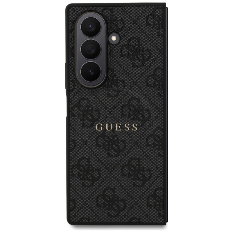 Оригинален кейс Guess 4G Ring Classic Logo MagSafe, За Samsung Galaxy Z Fold7, Черен