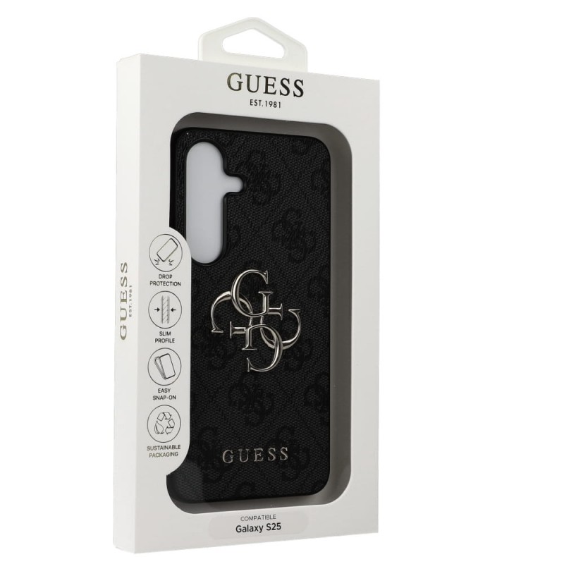 Оригинален кейс Guess Big 4G Logo Classic, За Samsung Galaxy S25, Черен