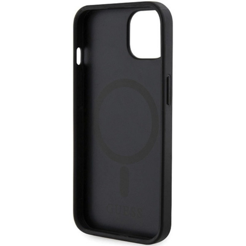 Оригинален кейс Guess GCube Stripes MagSafe, За iPhone 15 Pro Max (6.7), Черен