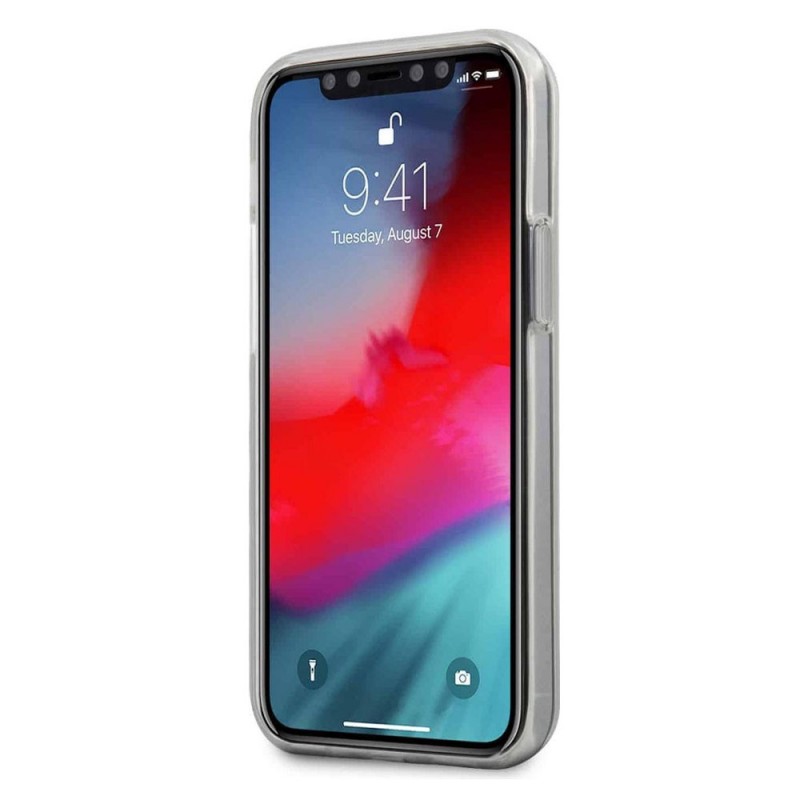 Оригинален кейс Guess Gold Triangle, За iPhone 12 mini (5.4), Розов