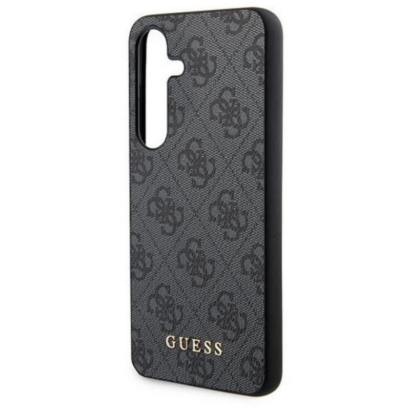 Оригинален кейс Guess HC 4G Metal Gold Logo, За Samsung Galaxy S24 (S921B), Черен