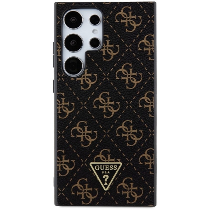 Оригинален кейс Guess HC PU 4G Triangle, За Samsung Galaxy S24 Ultra (S928B), Черен
