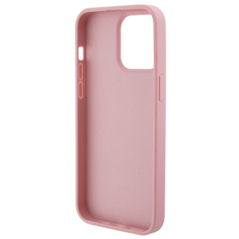 Оригинален кейс Guess HC PU Quilted 4G Classic, За iPhone 15 Pro (6.1), Розов