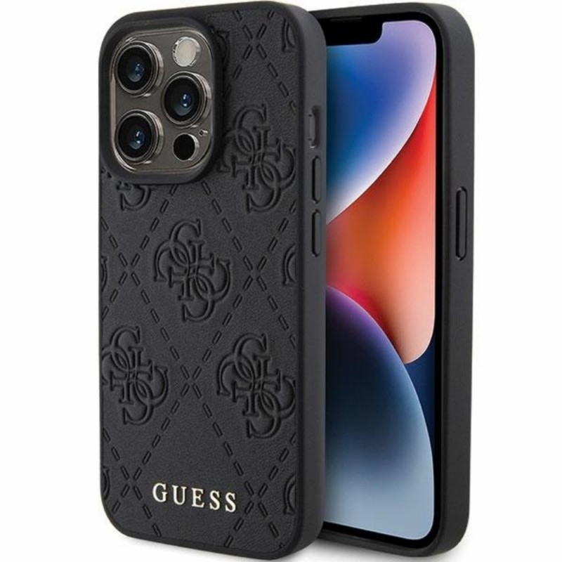 Оригинален кейс Guess HC PU Quilted 4G Classic, За iPhone 15 Pro Max (6.7), Черен