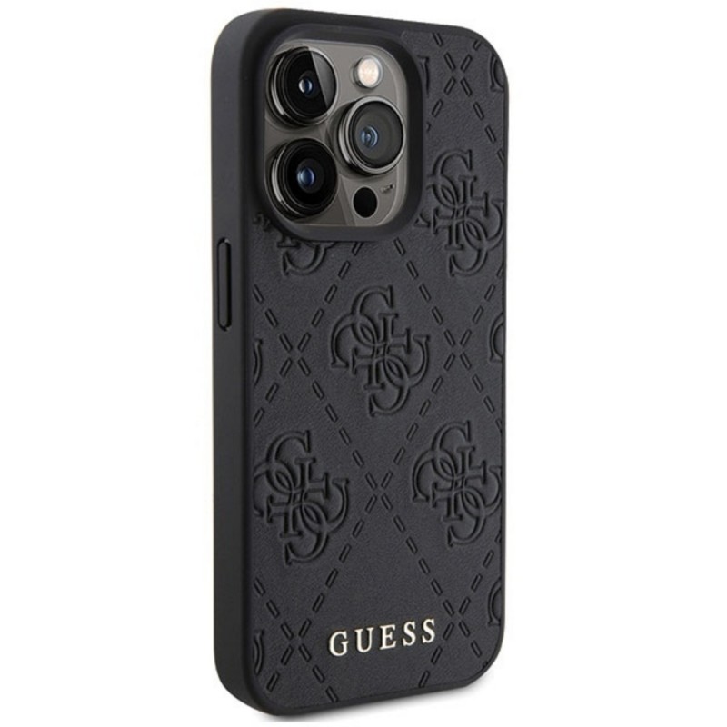 Оригинален кейс Guess HC PU Quilted 4G Classic, За iPhone 15 Pro Max (6.7), Черен