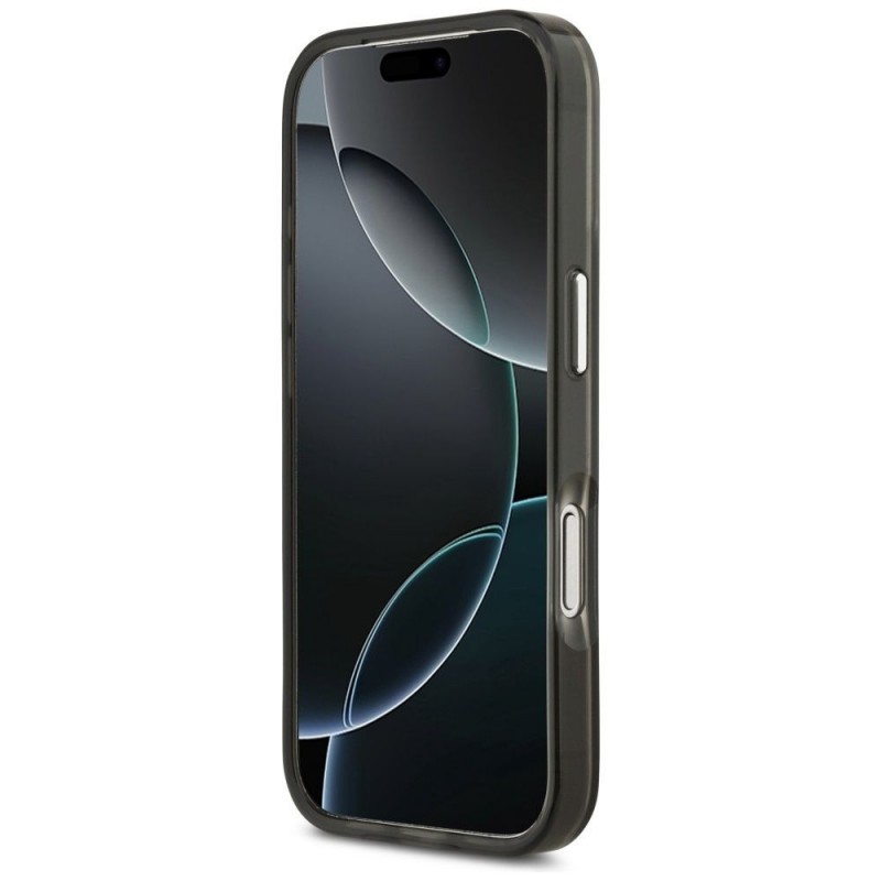 Оригинален кейс Guess IML Gradient Triangle Logo, За iPhone 17 Pro (6.3), Черен