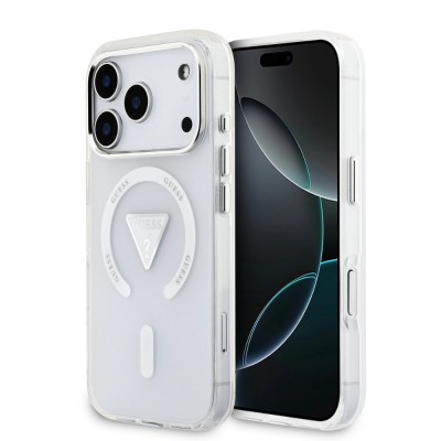 Оригинален кейс Guess IML Gradient Triangle Logo, За iPhone 17 Pro (6.3), Прозрачен