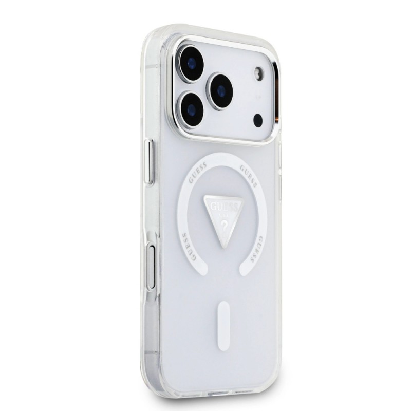 Оригинален кейс Guess IML Gradient Triangle Logo, За iPhone 17 Pro (6.3), Прозрачен