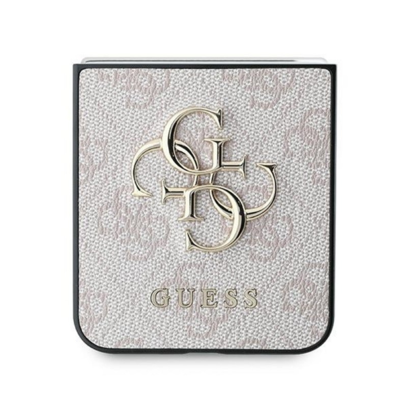Оригинален кейс Guess Leather 4G Metal Logo, За Samsung Galaxy Z Flip6, Розов