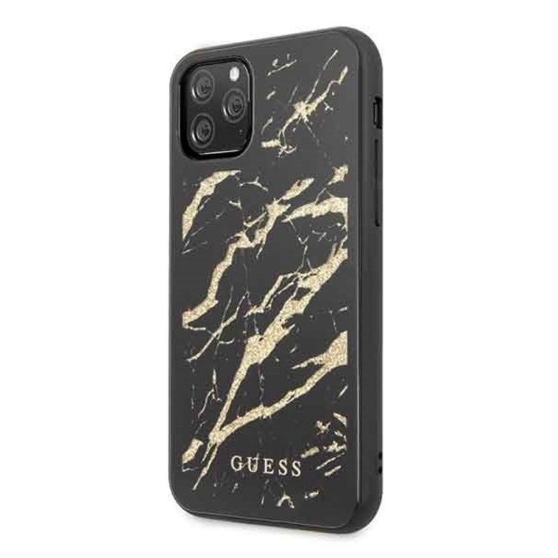 Оригинален кейс Guess Marble Glass, За iPhone 11 Pro (5.8), Черен