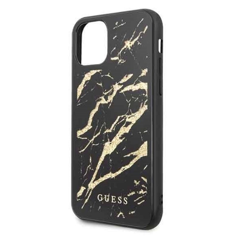 Оригинален кейс Guess Marble Glass, За iPhone 11 Pro (5.8), Черен