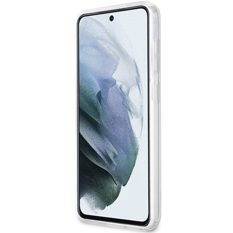 Оригинален кейс Guess Marble, За Samsung Galaxy S23 Ultra (S918B), Бял