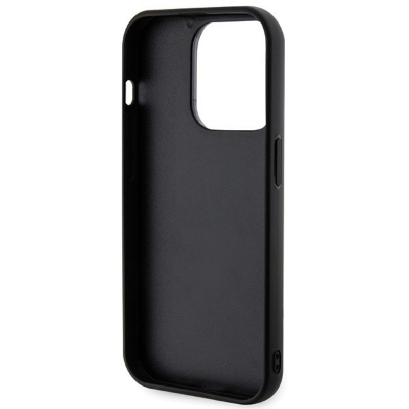 Оригинален кейс Karl Lagerfeld HC 3D Logo Glitter, За iPhone 15 Pro (6.1), Черен