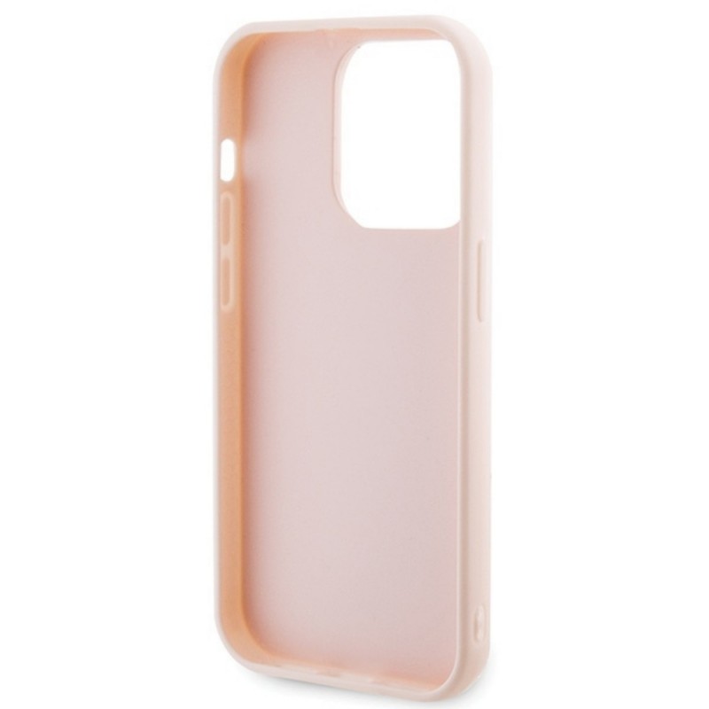 Оригинален кейс Karl Lagerfeld HC 3D Logo Glitter, За iPhone 15 Pro (6.1), Розов