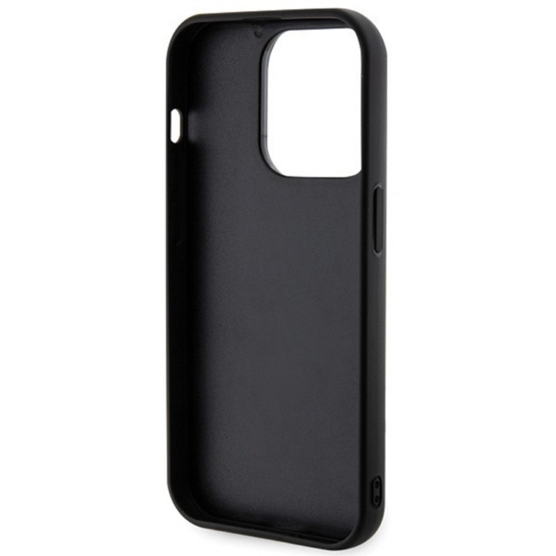 Оригинален кейс Karl Lagerfeld HC 3D Logo Glitter, За iPhone 15 Pro Max (6.7), Черен