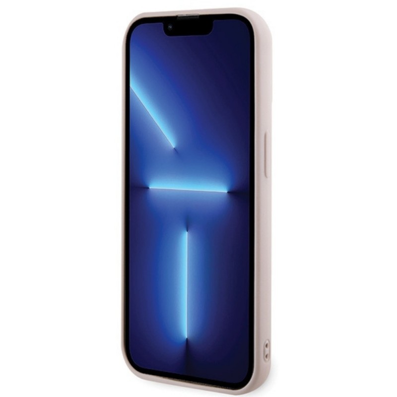Оригинален кейс Karl Lagerfeld HC 3D Logo Glitter, За iPhone 15 Pro Max (6.7), Розов
