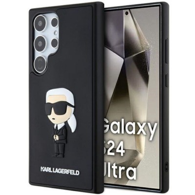 Оригинален кейс Karl Lagerfeld HC 3D Rubber Ikonik NFT, За Samsung Galaxy S24 Ultra (S928B), Черен