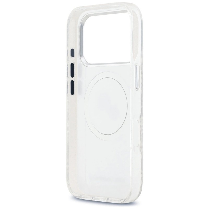 Оригинален кейс Karl Lagerfeld Karl and Choupette Glitter MagSafe, За iPhone 17 Pro Max (6.9), Прозрачен