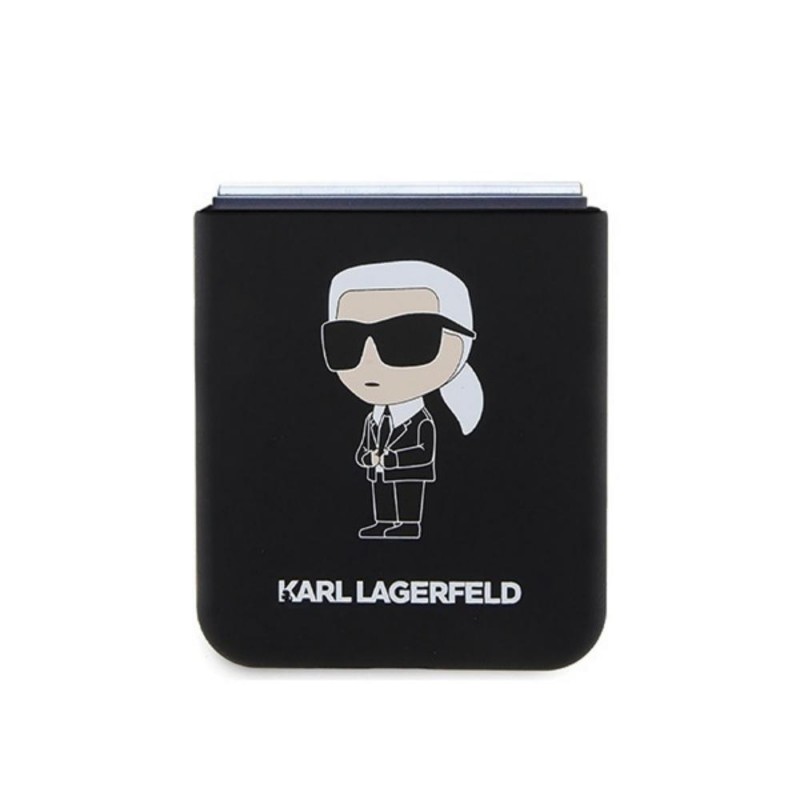 Оригинален кейс Karl Lagerfeld Liquid Glitter Ikonik, За Samsung Galaxy Z Flip5 5G, Черен