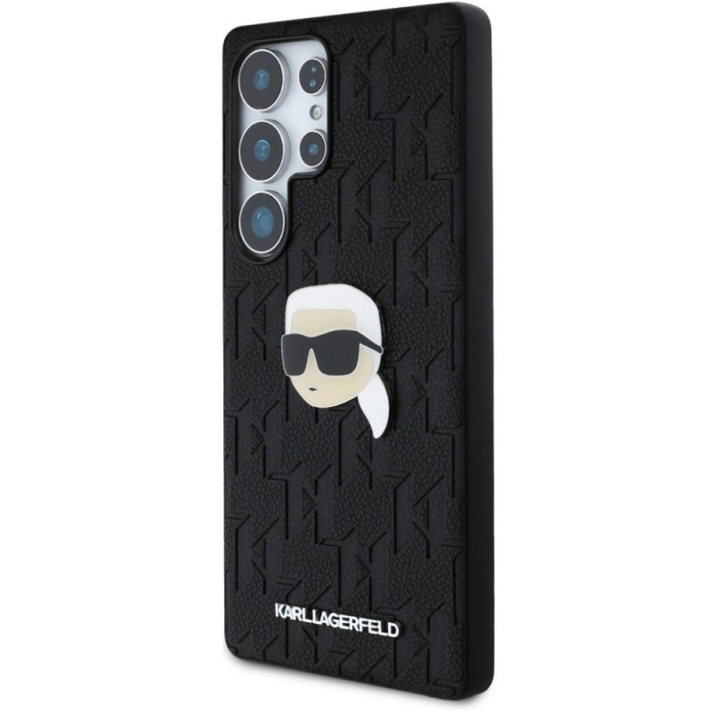 Оригинален кейс Karl Lagerfeld Monogram Pin Logo Karl Head, За Samsung Galaxy S25 Ultra, Черен
