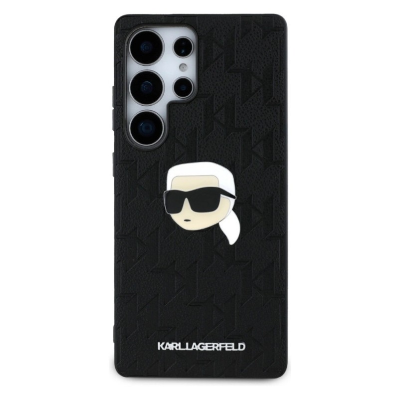 Оригинален кейс Karl Lagerfeld Monogram Pin Logo Karl Head, За Samsung Galaxy S25 Ultra, Черен